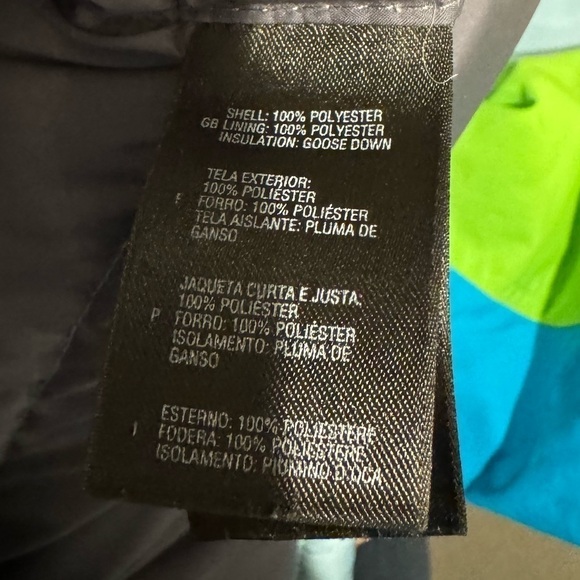 Hanna Anderson Fleeced Lined blue Multicolor 90s Style Hooded Jacket 110 J - Picture 3 of 10